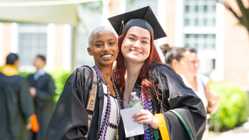 students at graduation