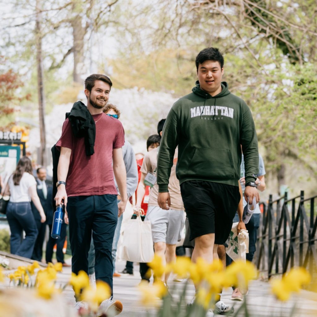 Students walking